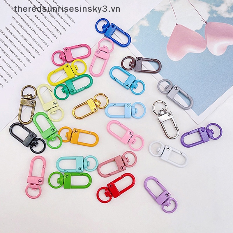 # # Set 5 Vòng Kẹp Móc Khóa Xe Hơi Bằng Kim Loại Màu Kẹo Ngọt Dễ Thương Có Thể Xoay Được Làm Trang Sức DIY