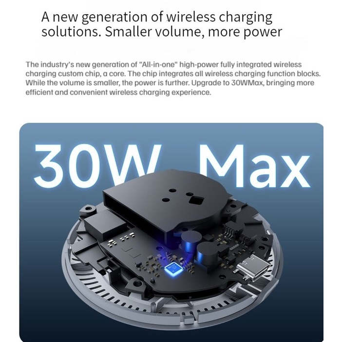 Đế Sạc Nhanh Không Dây Mini Type C 30W Kèm Quạt Làm Mát Cho Điện Thoại Xiaomi Redmi 2023