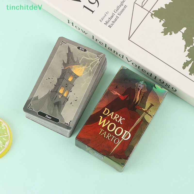 Bộ Bài Tarot Bằng Gỗ Màu Tối Giải Trí Cho Gia Đình