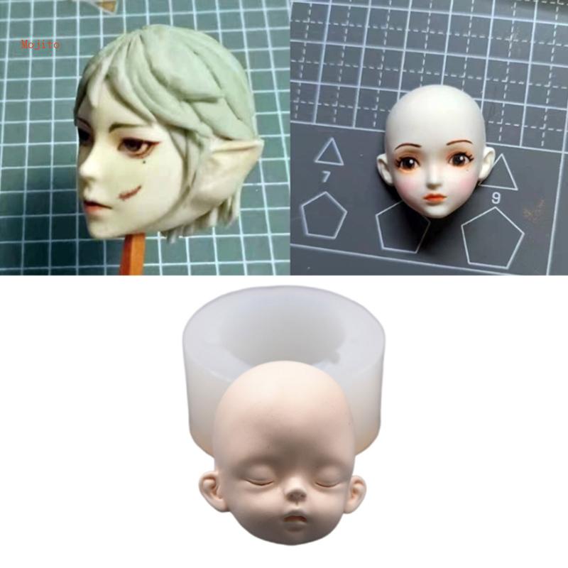 Khuôn Làm Bánh / Xà Phòng / Nến Hình Búp Bê 3D Bằng Silicone