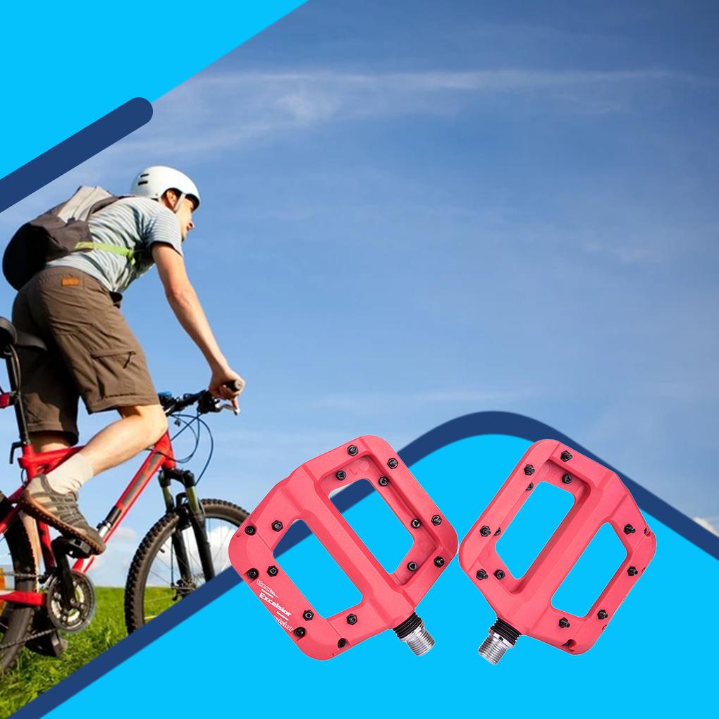 1 Cặp Bàn Đạp Xe Đạp Leo Núi Bằng Sợi Nylon Màu Trơn