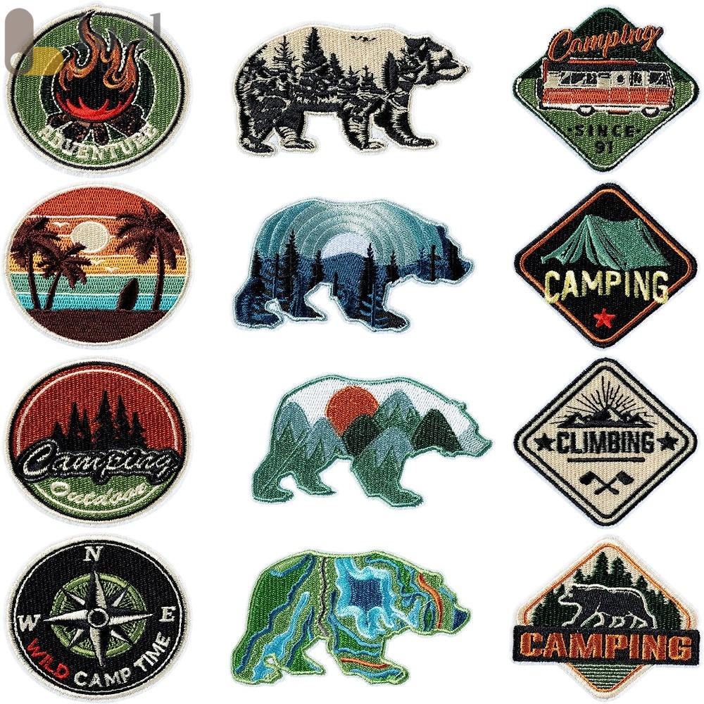 LUOL Bộ 12 Miếng Vá Ủi Quần Áo Đi Cắm Trại