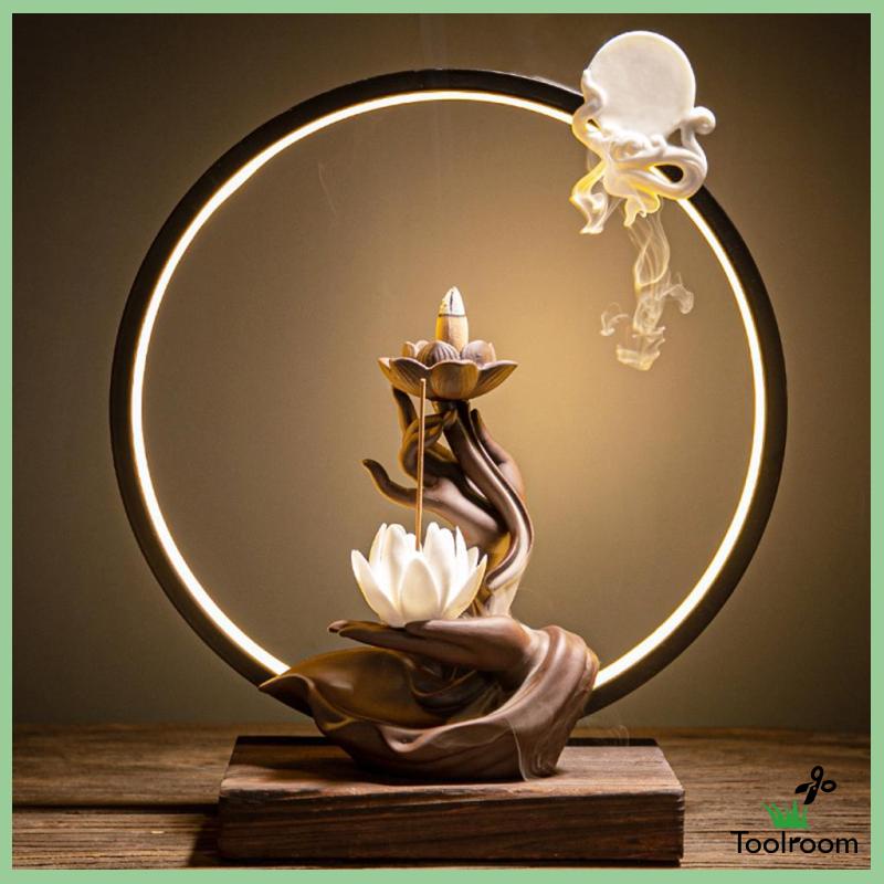 Giá Đỡ Đèn LED Hình Thác Nước Bằng Gốm Sứ Dùng Trang Trí