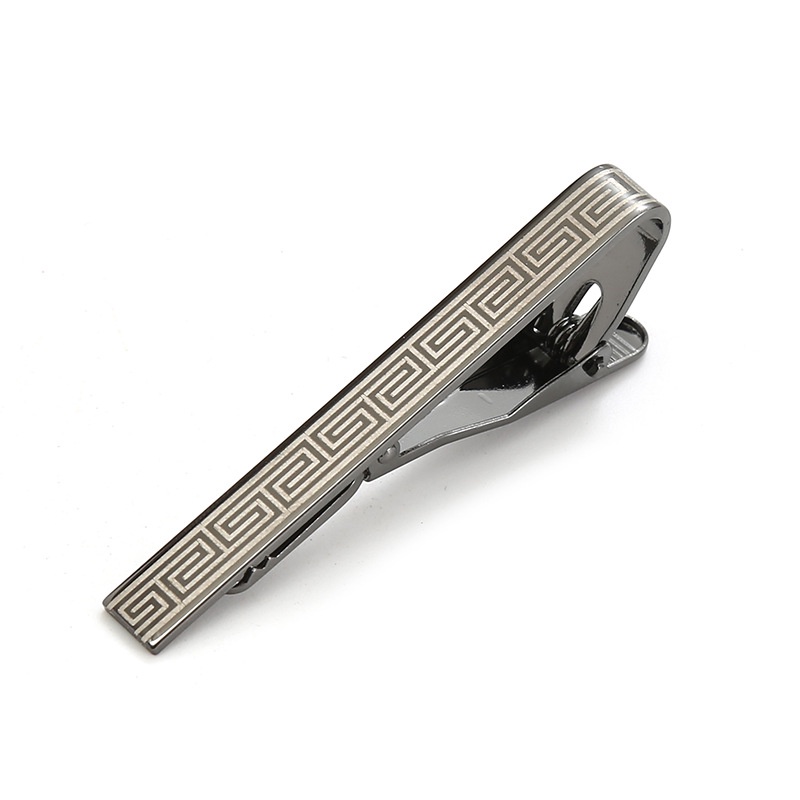 Kẹp Cà Vạt Dáng Chữ g Màu Đen Phong Cách Doanh Nhân Thời Trang Cao Cấp Cho Nam