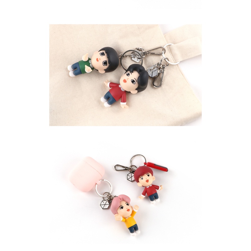 EXO Figure Keyring  + Photocard + Hand mirror