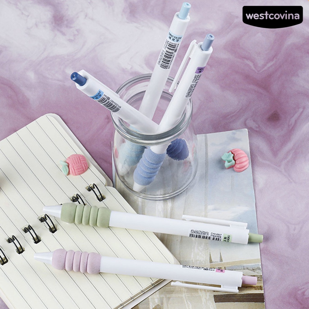 [WSTN]✎Set 5 Bút Mực Gel Nhanh Khô Mềm Mại Trọng Lượng Nhẹ