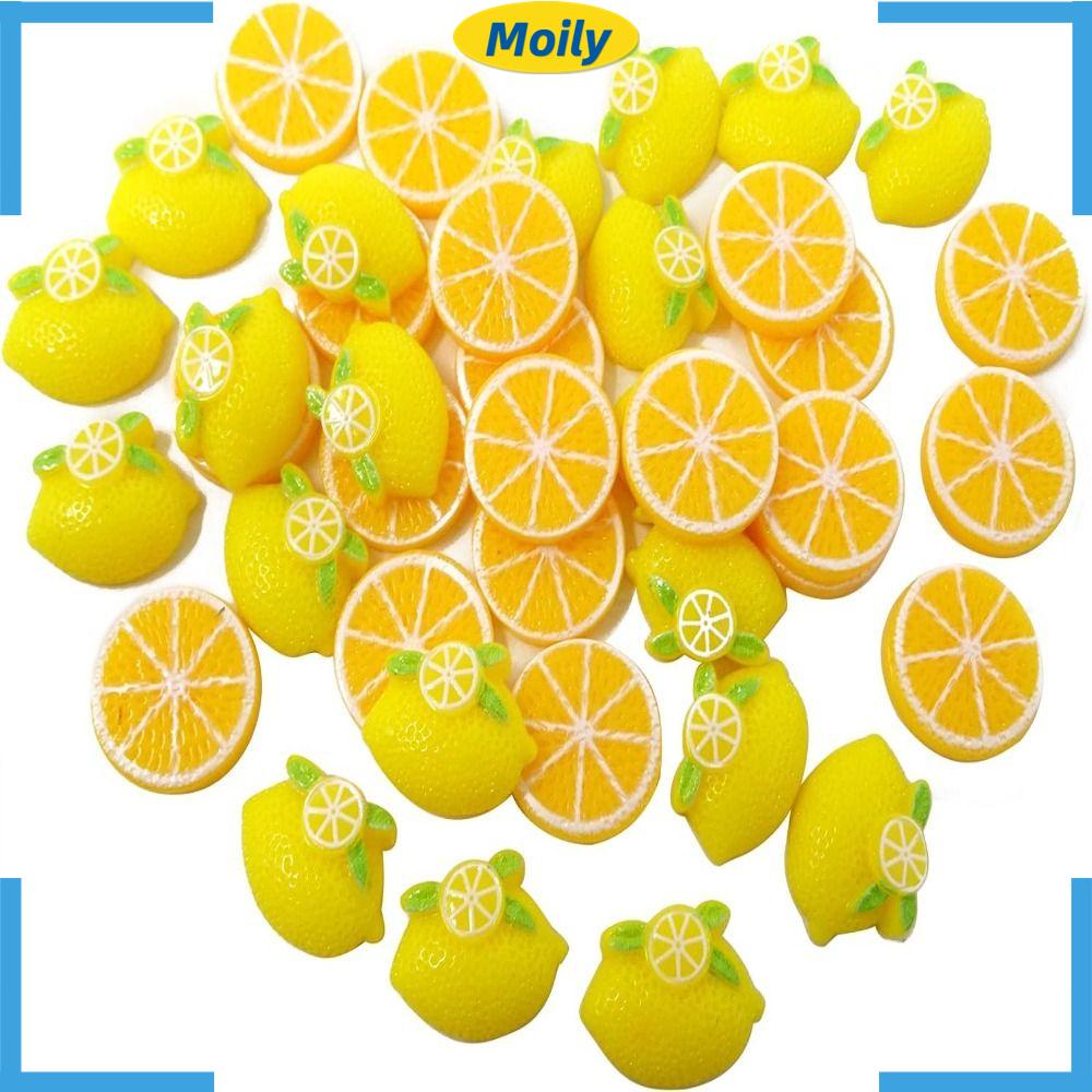 MOILYVN Set 30 / 60 Phụ Kiện Trang Trí Điện Thoại Hình Lát Chanh