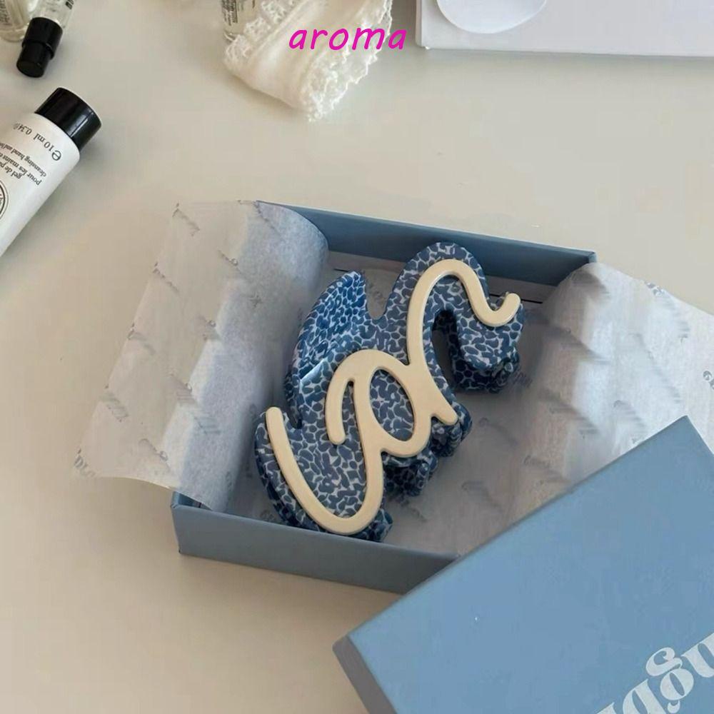 AROMA Kẹp Tóc Cỡ Lớn y2k Hình Đám Mây / Cá Mập Khoét Rỗng Kiểu Hàn Quốc Dễ Thương Cho Bé Gái