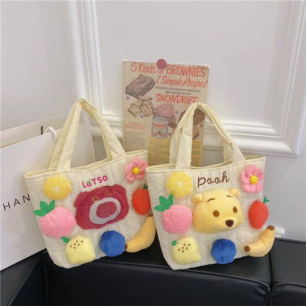 BLISS Túi Đeo Chéo Hình Gấu / Dâu Tây Cỡ Lớn Bằng Lông Thời Trang Xinh Xắn Cho Nữ