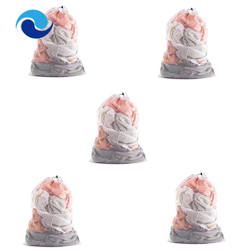 Set 5 Túi Lưới Giặt Đồ Có Dây Đeo Vai Kích Thước 60cmx90cm