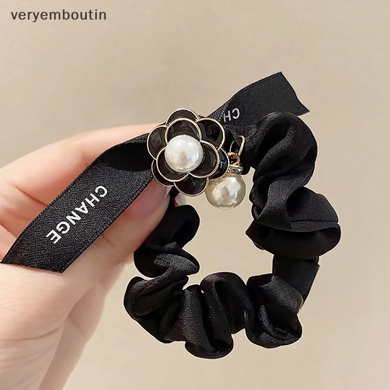 In Camellia Dây Thun Buộc Tóc Ruy Băng Bản Lớn Thời Trang Mùa Hè Cho Nữ n