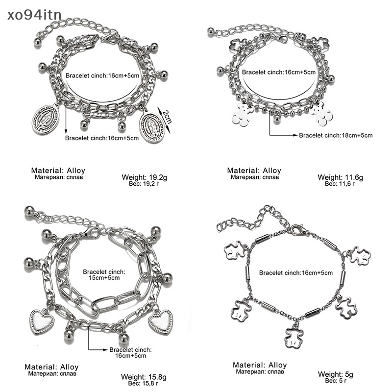 Vòng Tay Mặt Hình Gấu Khoét Rỗng Dễ Thương Có Thể Điều Chỉnh Cho Nam Nữ