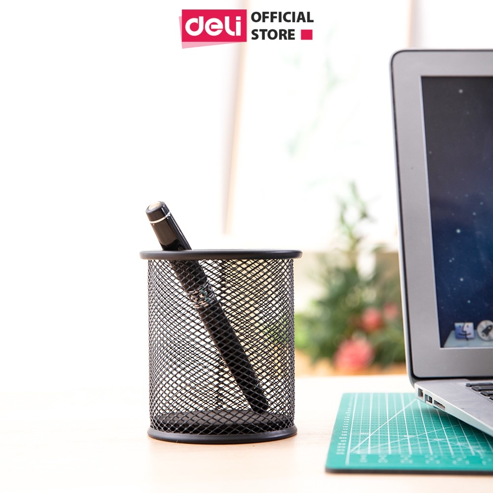 Cốc cắm bút Deli, Đen - 1 chiếc - E9172
