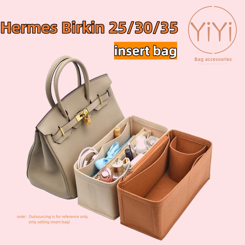 [YiYi] [YiYi] túi sắp xếp chèn Phù hợp cho Hermes Birkin 25 / 30 / 35 nỉ túi chèn túi tổ chức chèn v