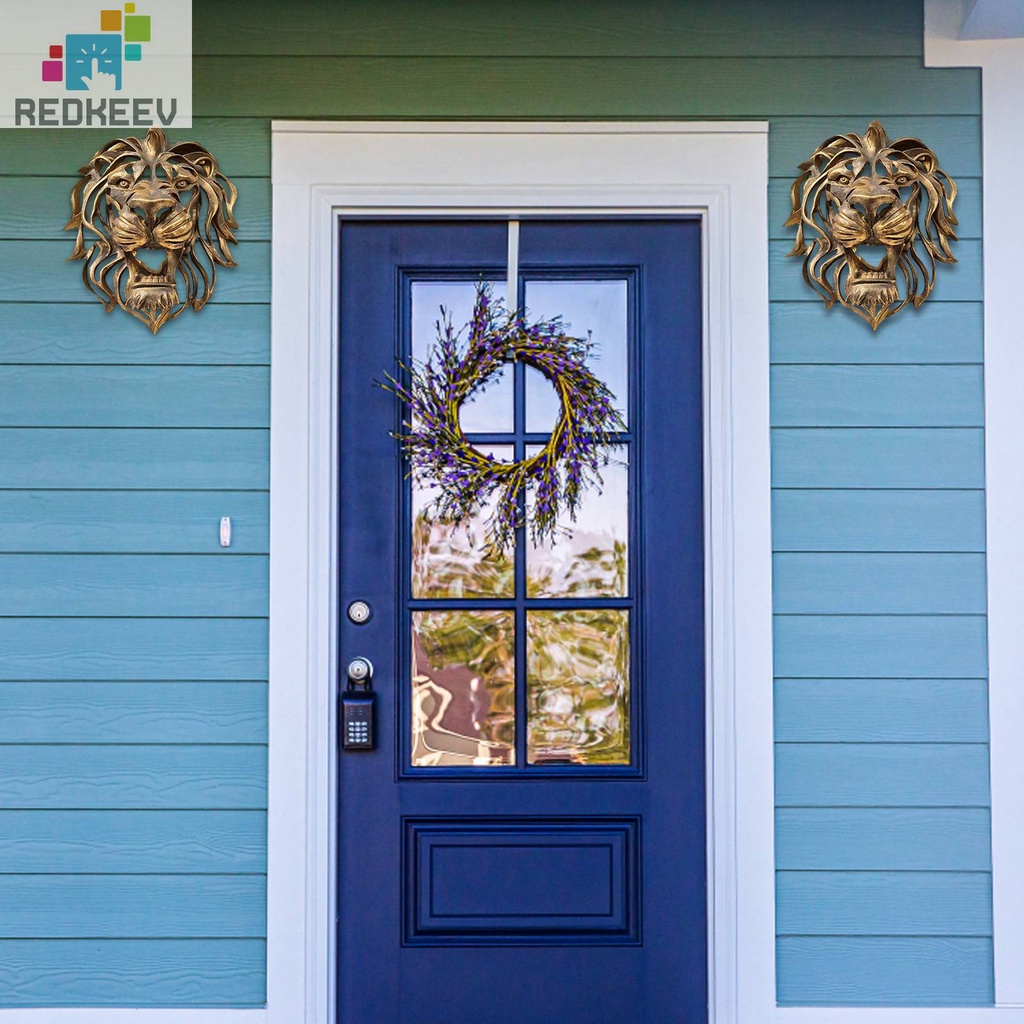 Mô Hình Đầu Sư Tử Điêu Khắc Treo Tường Trang Trí Nhà Cửa