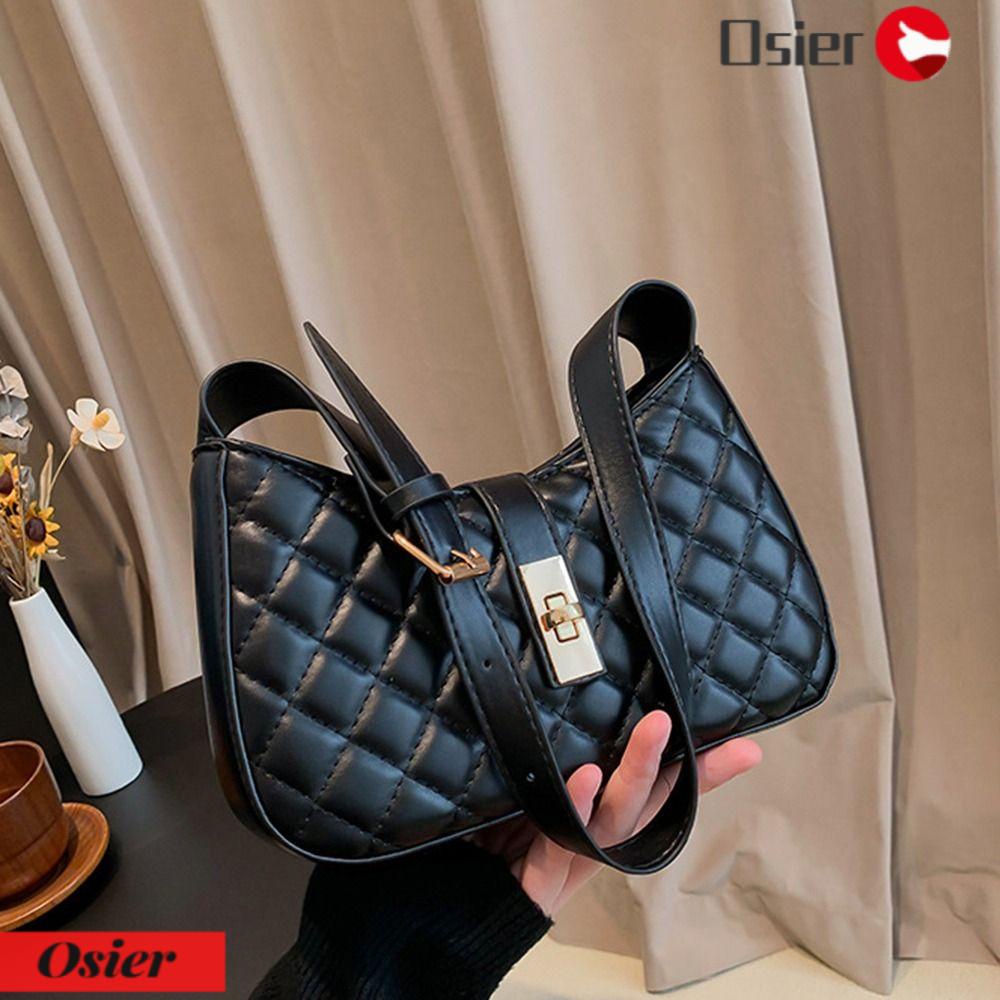 OSIER1 Túi Đeo Chéo Cỡ Lớn Họa Tiết Sọc Caro Siêu Nhẹ Thời Trang Cho Nữ