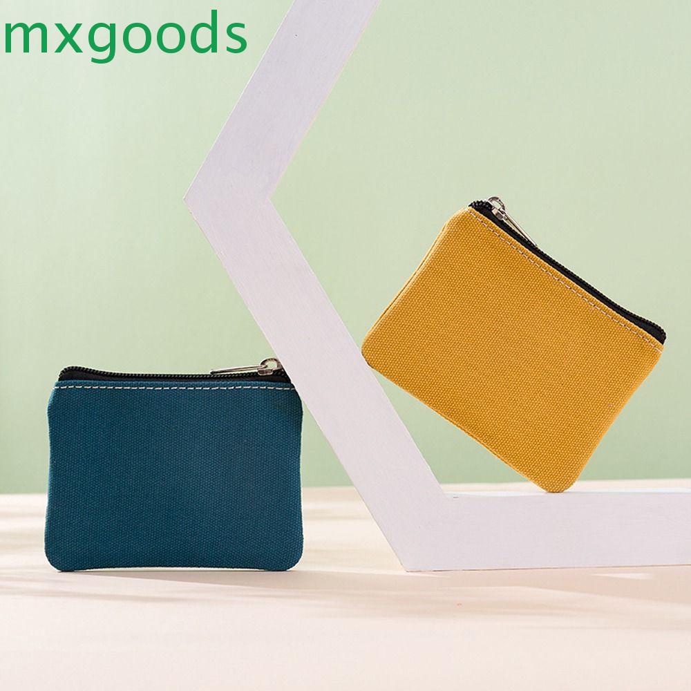 MXGOODS Ví Đựng Tiền Xu / Thẻ Xe Buýt Mini Màu Trơn Đa Năng Thời Trang Hàn Quốc Giá Đỡ