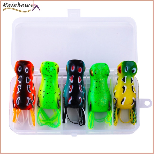 Set 5 Mồi Giả Nhử Cá Mềm Kèm Móc Câu Tiện Dụng