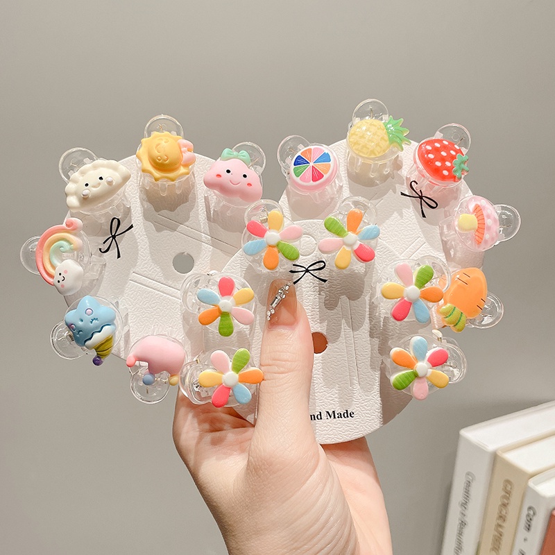 Set 18 Kẹp Tóc Nhỏ Dễ Thương Phong Cách Hàn Quốc Cho Bé Gái