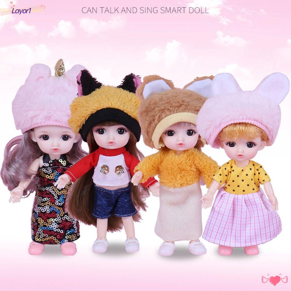 LAYOR1 Bộ Đồ Thời Trang 4 Kiểu Hình Động Vật Vải Cotton Xinh Xắn Cho Búp Bê Obitsu11 Ob11