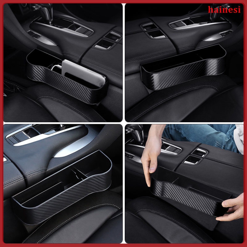 Bộ 2 Túi Da Đựng Vật Dụng Gắn Khe Ghế Ngồi Xe Hơi Tiện Lợi