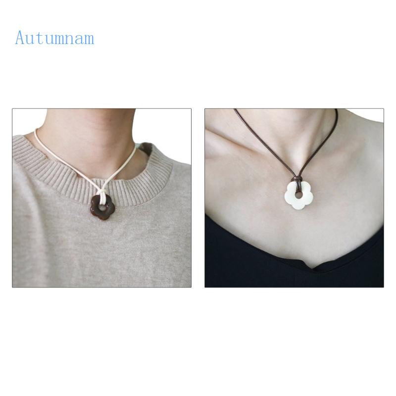 Vòng cổ Mặt Hình Hoa Rỗng Có Thể Điều Chỉnh Tối Giản