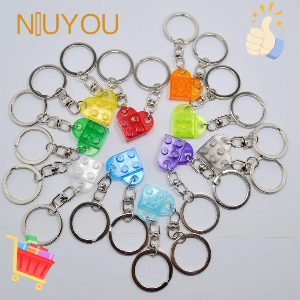 NIUYOU Móc Khóa Hình Trái Tim Trong Suốt Thời Trang