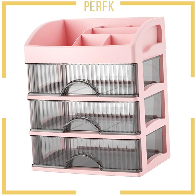 Hộp Đựng Mỹ Phẩm Để Bàn Có Ngăn Kéo Trong Suốt