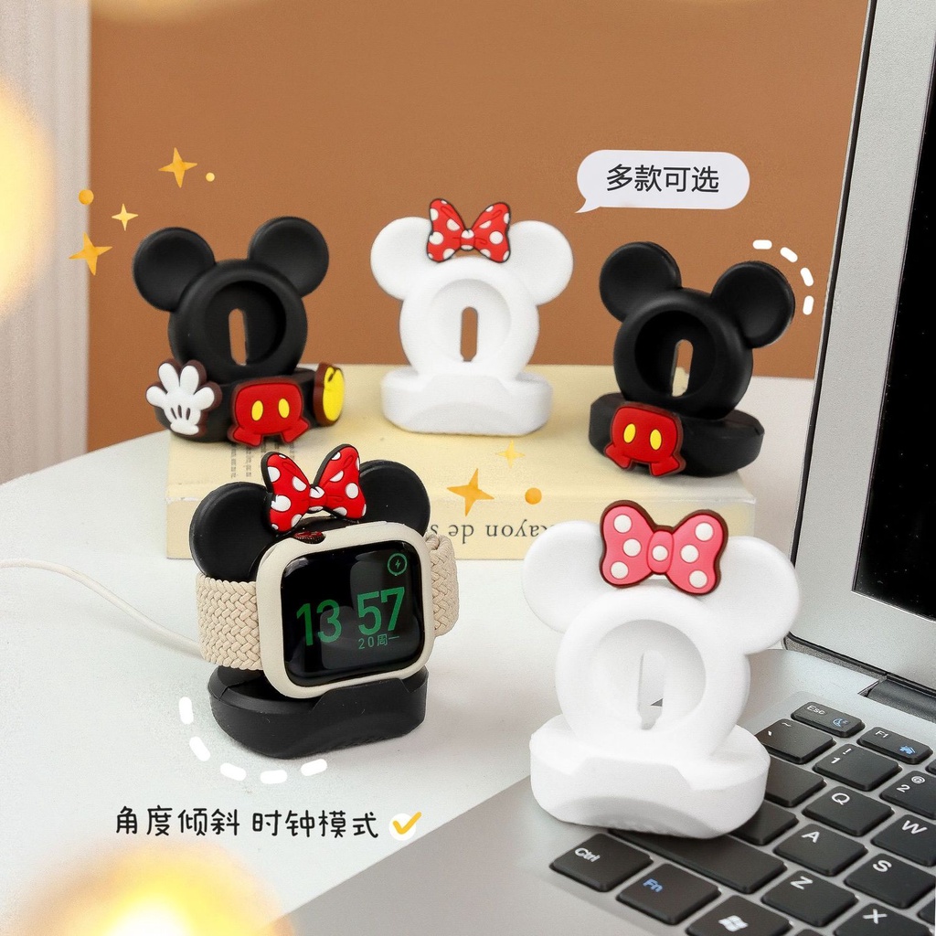 Đế Sạc Họa Tiết Hoạt Hình Dễ Thương Cho Apple Watch