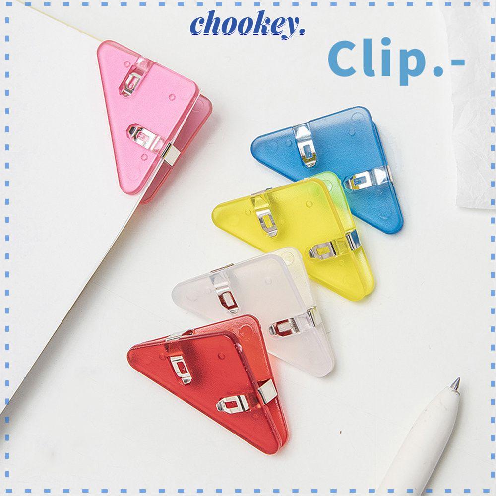 CHOOKEY Set 5 Kẹp Góc Màu Sắc Dùng Để Giữ Tài Liệu Tiện Lợi