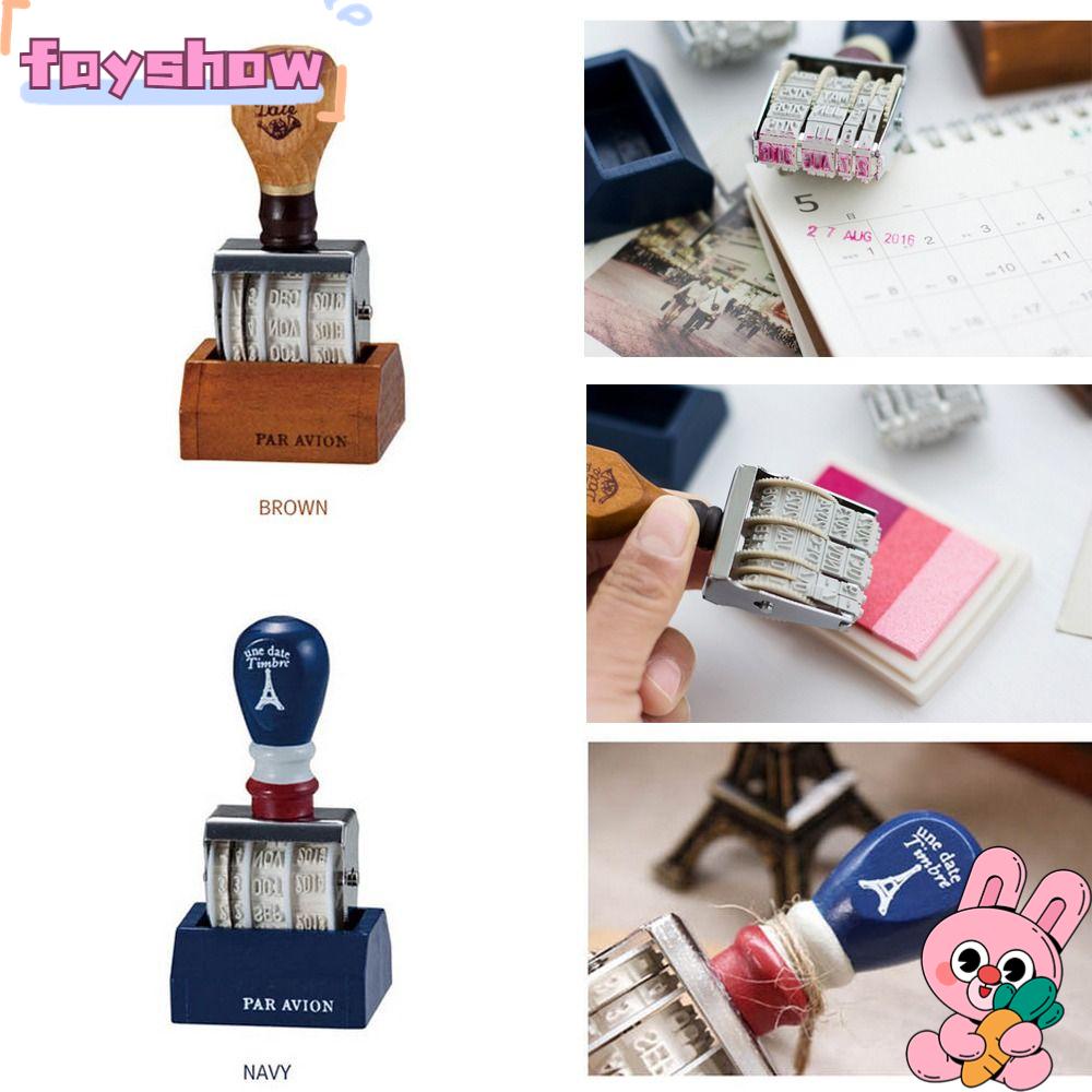FAY Con Dấu Lăn Cao Su Cầm Tay Phong Cách Kawaii Vintage Trang Trí Văn Phòng