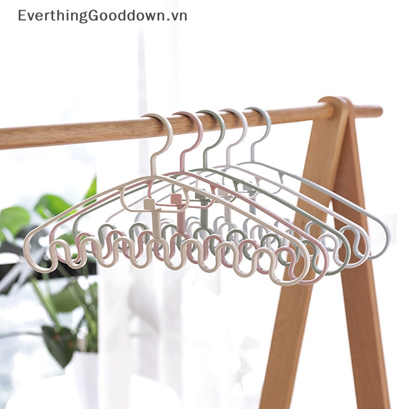Everthinggooddown 1 Thanh treo móc quần áo Bằng Nhựa Nhiều Cổng Tạo Sóng vn