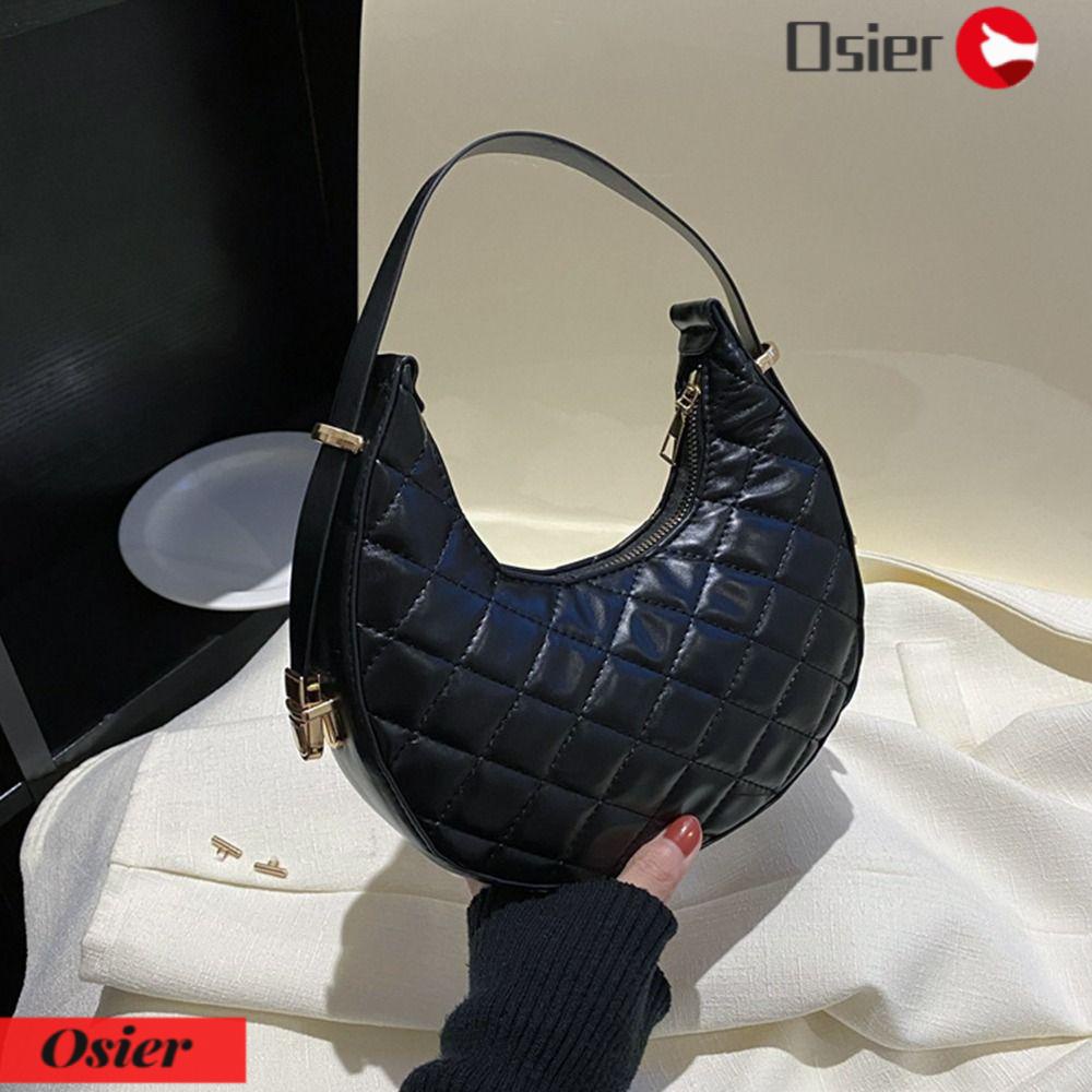 OSIER1 Túi Xách Da PU Màu Trơn Thời Trang