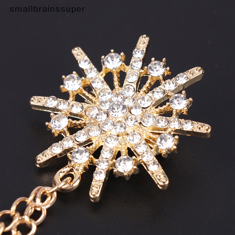 Ghim Cài Áo Hình Ngôi Sao Đính Đá Phối Dây Xích Tua Rua Phong Cách Hàn Quốc Cho Nam Và Nữ SBS