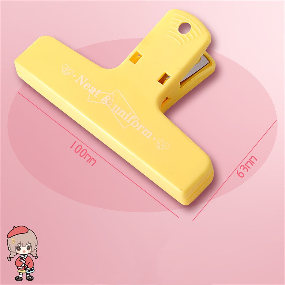 Kẹp Giấy Kiểm Tra Sổ Tay Bằng Nhựa Đuôi Dài Nhiều Màu Sắc Dành Cho Học Sinh