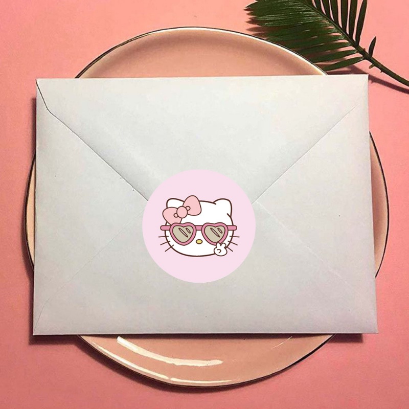 Cuộn 500 Miếng Dán Trang Trí Túi Nước / Ván Trượt / Laptop / Tiệc Sinh Nhật Dễ Thương Cho Bé