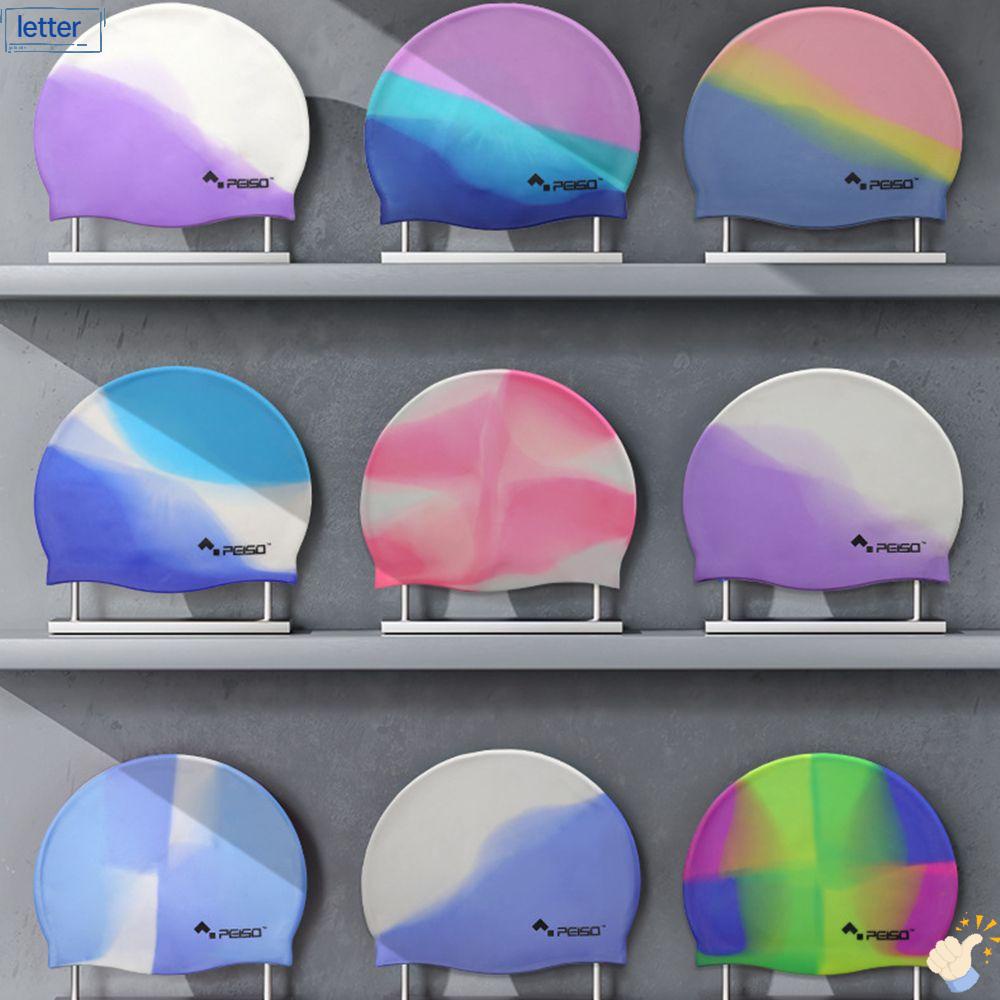 LET Mũ Bơi Silicone Co Giãn Thoải Mái Chống Thấm Nước Unisex