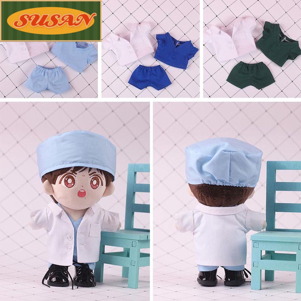 SUSANS 1 Bộ Đồ Y Tế Cho Búp Bê 20cm 3 Màu Thời Trang