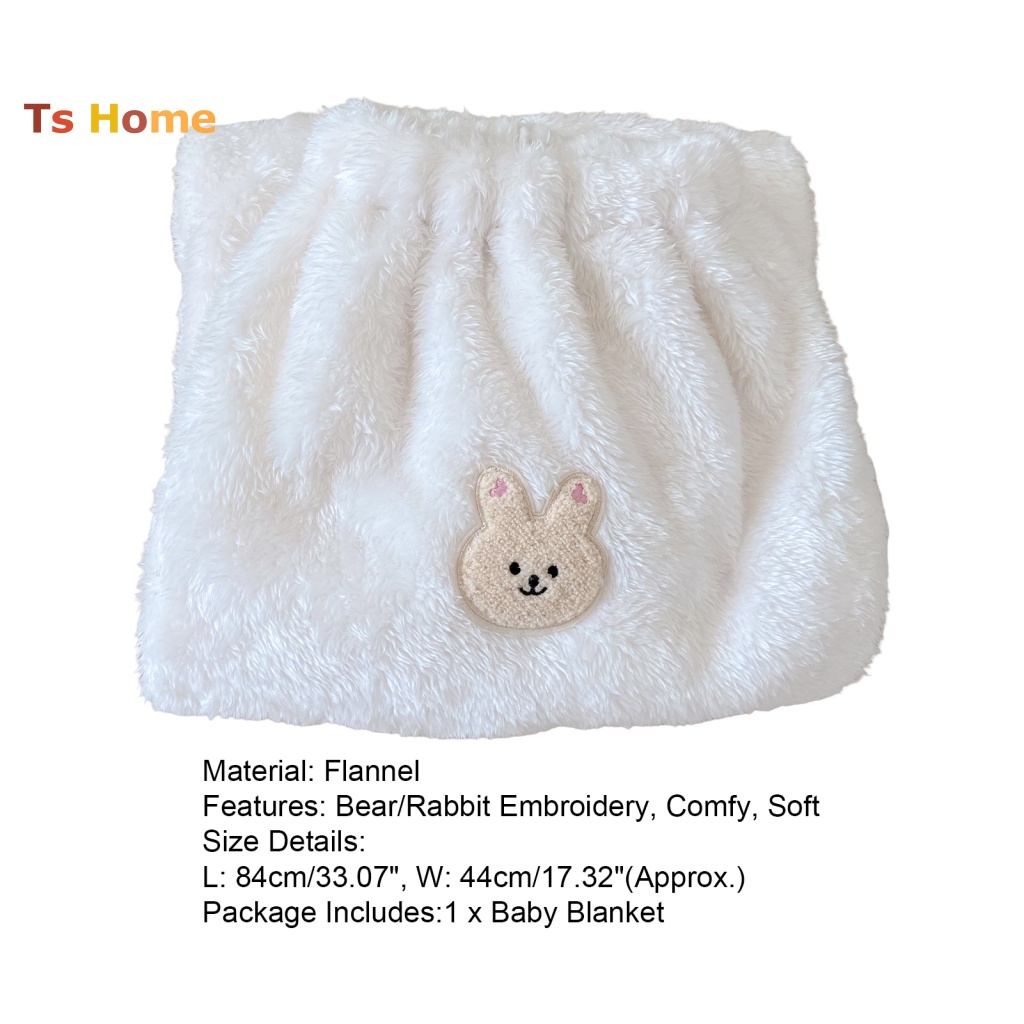 Chăn Dày Dặn Mềm Mại Ấm Áp Có Khóa Cài Hình Gấu / Thỏ Dễ Thương Cho Trẻ Sơ Sinh Vào Mùa Đông