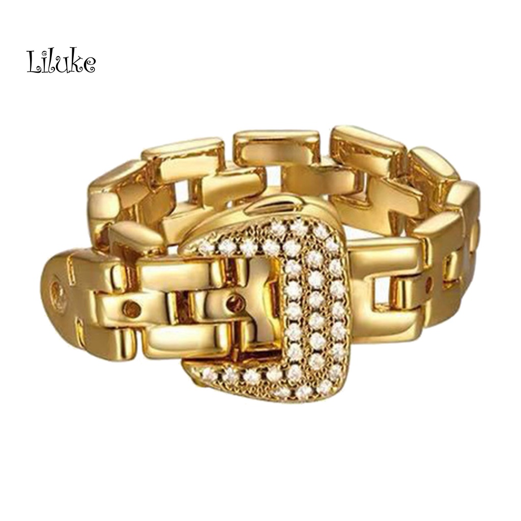 Nhẫn Hợp Kim Màu Trơn Trang Trí Dây Xích Xoay Được Thời Trang Cho Nữ