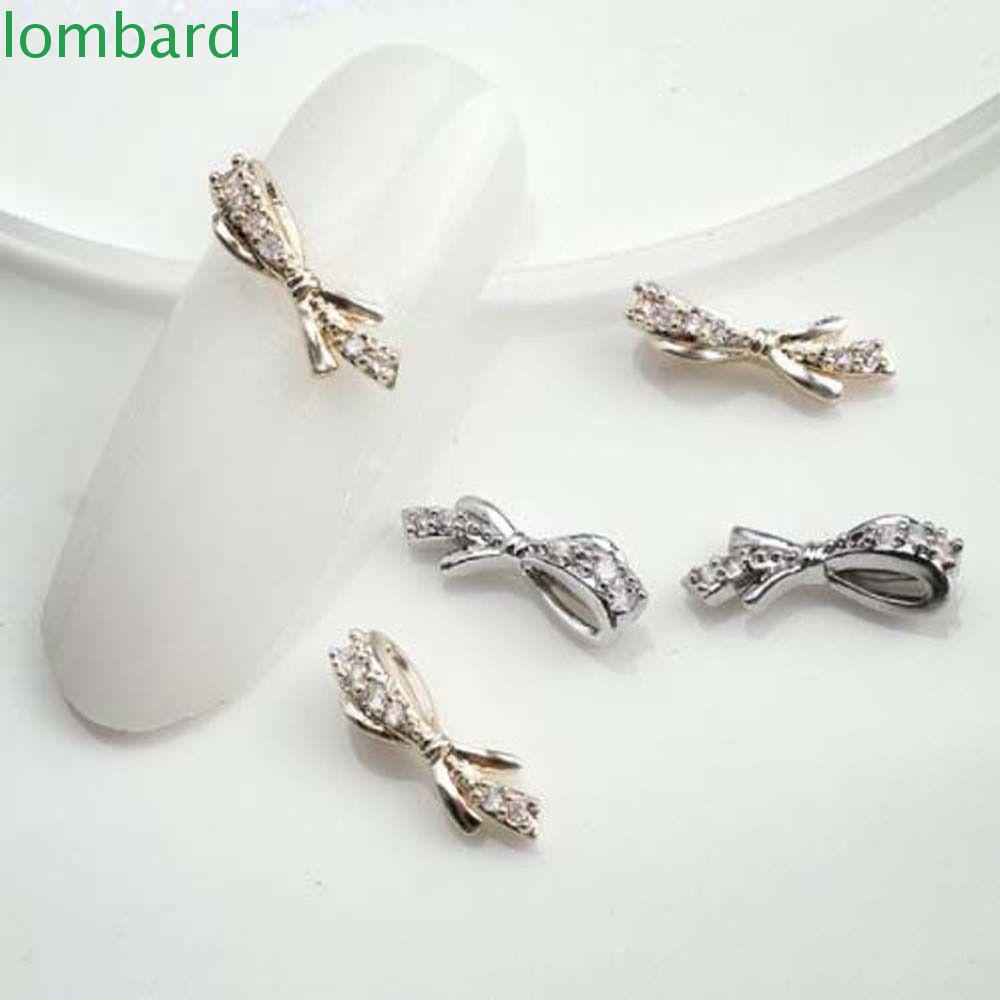 LOMBARD Phụ Kiện Trang Trí Móng Tay Hình Gấu Hoạt Hình Dễ Thương