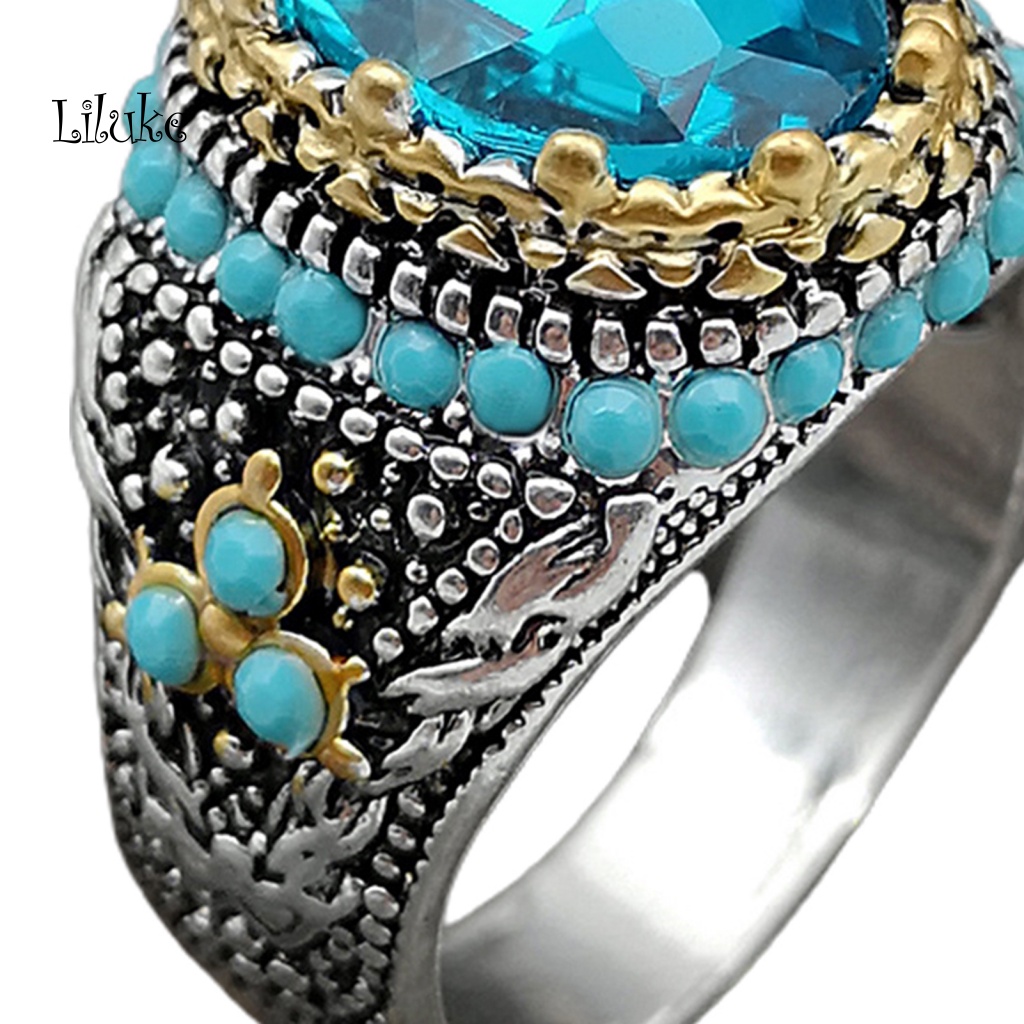 Nhẫn Nam Đính Đá Phong Cách Vintage Thời Trang