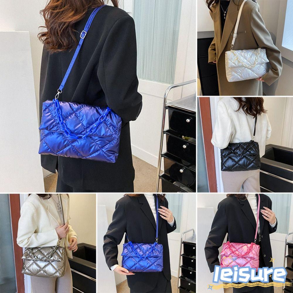 LEISURE Túi Tote Đeo Vai Cỡ Lớn Bằng Cotton Thời Trang Cho Nữ