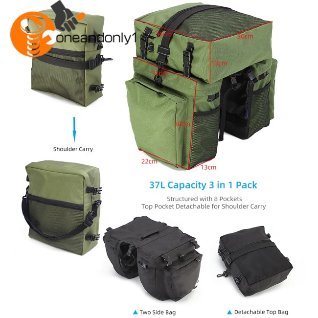 Túi Đựng Đồ Gắn Yên Sau Xe Đạp 3 Trong 1 Tiện Lợi