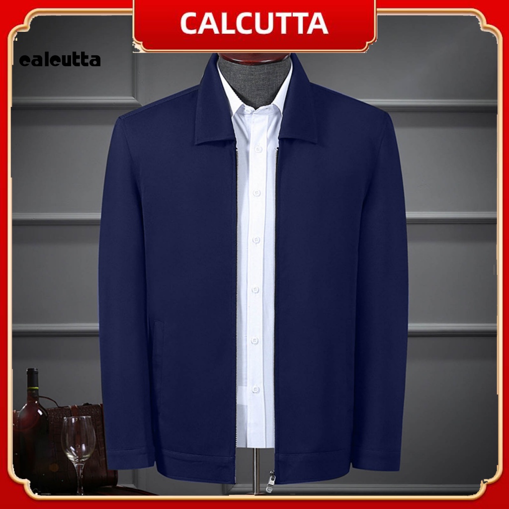 Áo Khoác Cổ Bẻ Dáng Rộng Màu Trơn Thời Trang Mùa Xuân Cho Nam