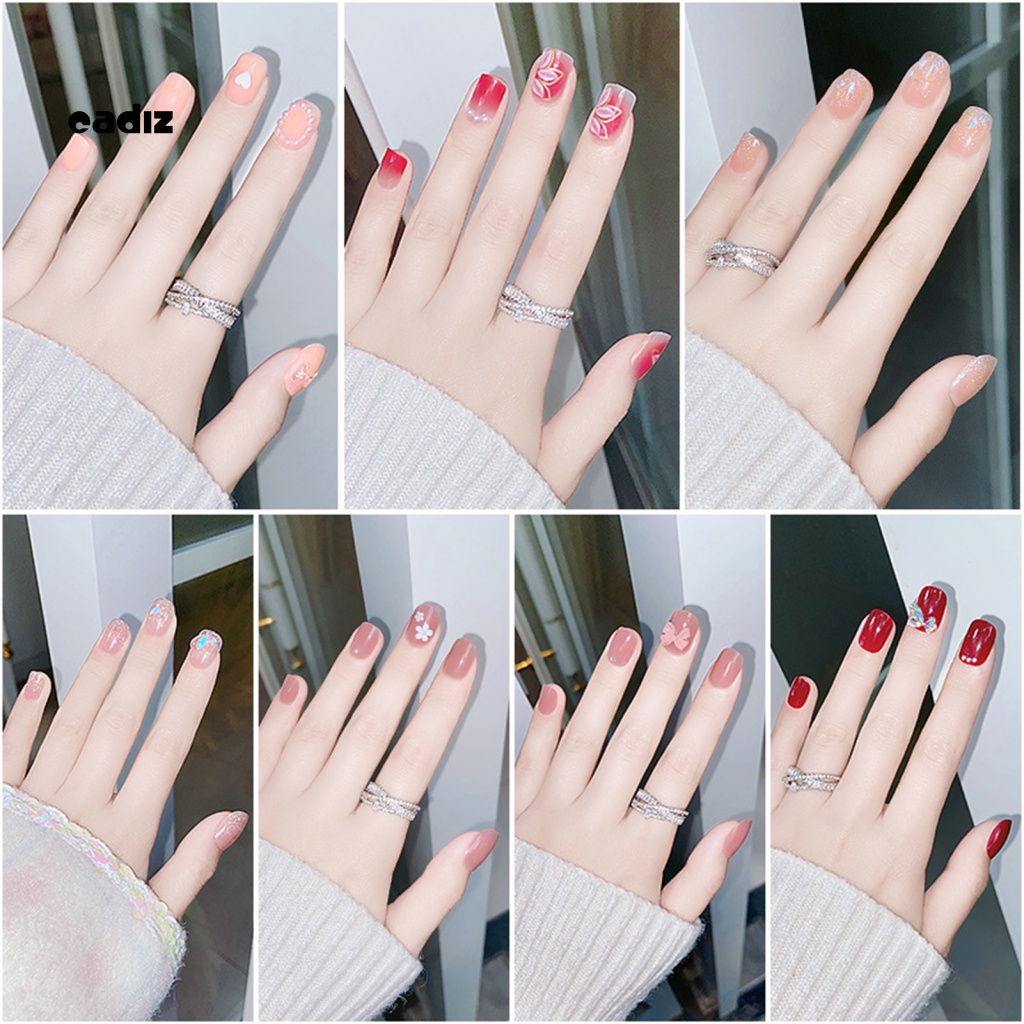 1 Bộ Móng Tay Giả Bằng Nhựa ABS Chống Phai Màu Sang Trọng DIY