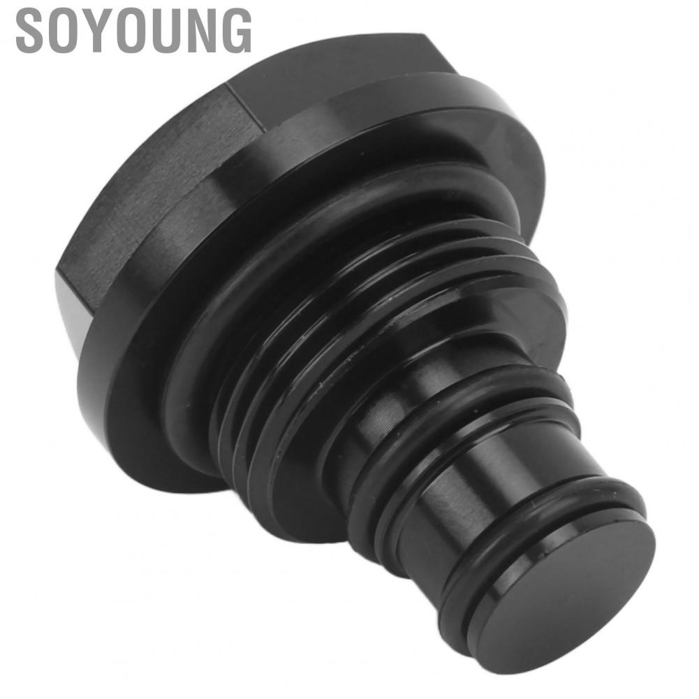 Soyoung BWD 012B Anodized Direct Replacement Rustproof Wearproof Black Turbo Solenoid Plug Valve Connector Aluminum for Auto