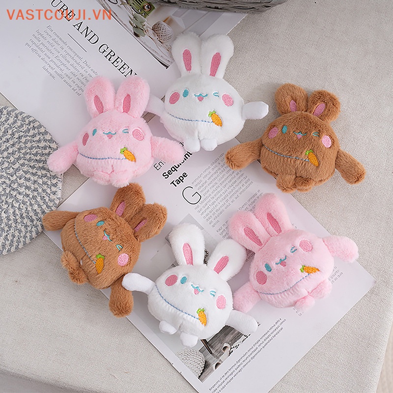 Thú Nhồi Bông Hình Thỏ Và Cà Rốt Mini Mềm Mại Trang Trí Móc Khóa
