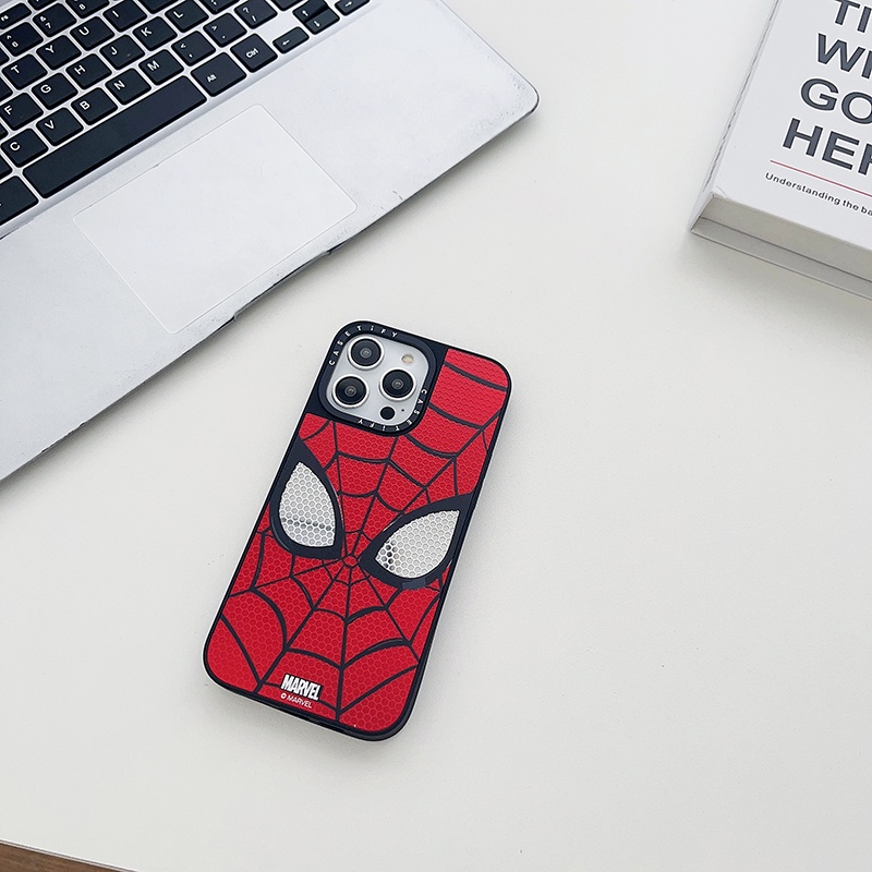 Ốp Điện Thoại Cứng Tráng Gương In Hình Người Nhện Marvel Cho iPhone 14 Pro Max 12 Pro Max 11