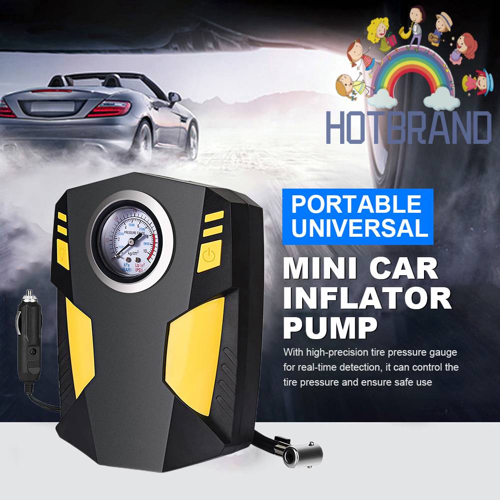 Máy Nén Khí Bơm Hơi Mini 12V Có Màn Hình LCD Hiển Thị